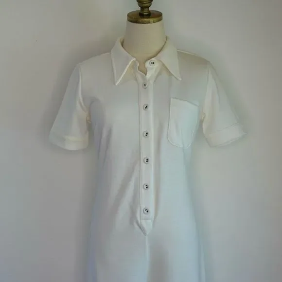 Suzie Kondi The Short Sleeve Stretch Jumpsuit Ivory Size Small NWT - Picture 4 of 16